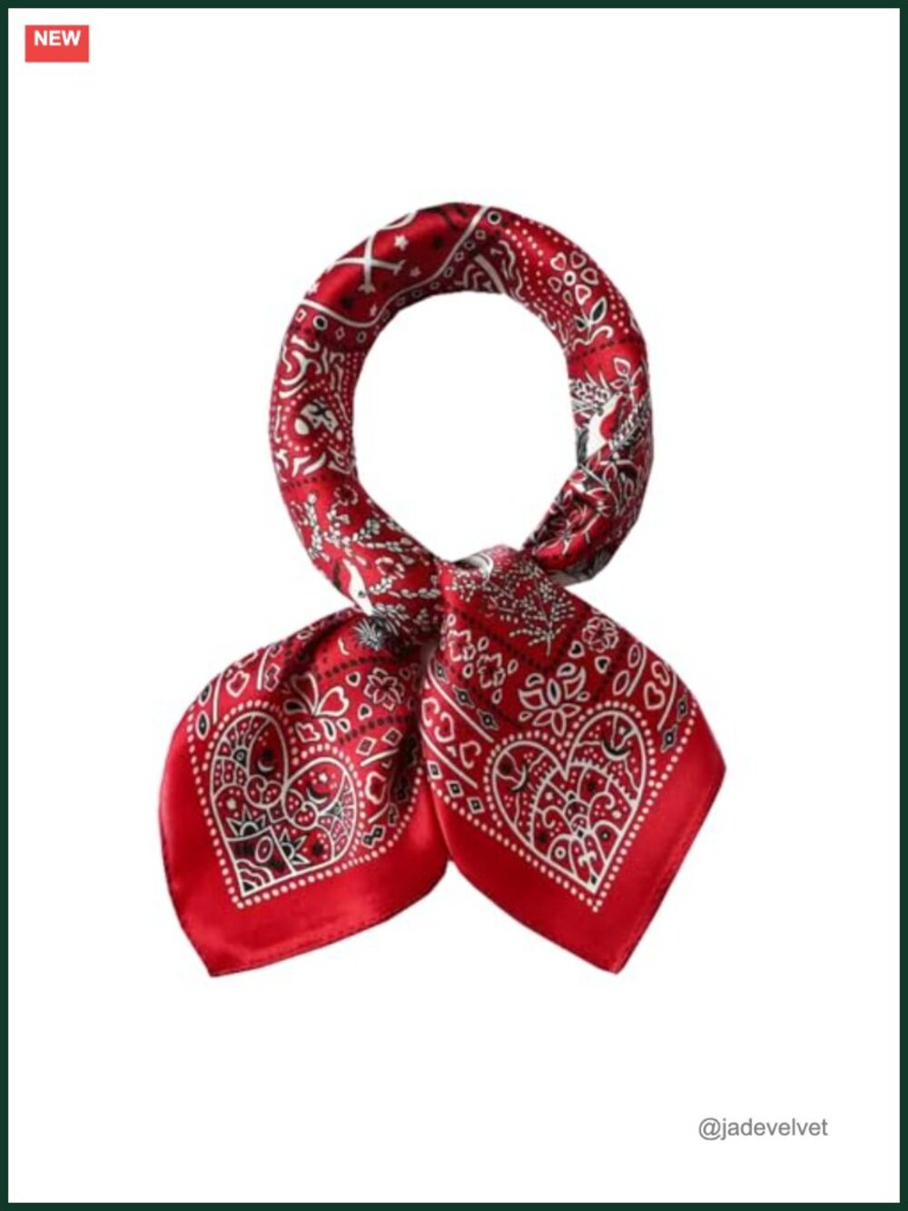 100% Mulberry Silk Square Scarf 21x21 Lightweight Neckerchief